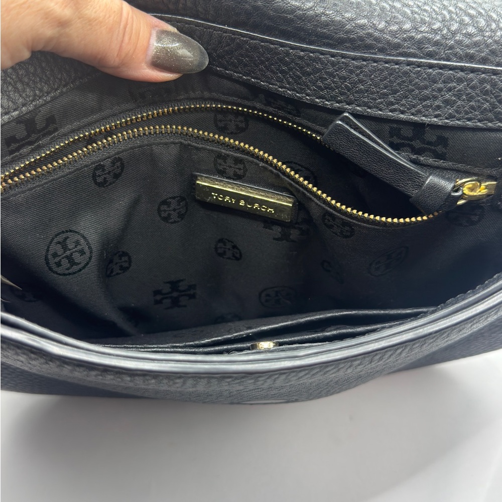 Tory Burch Black Leather Crossbody Bag, Like New - Picture 3 of 8